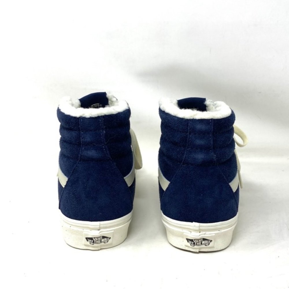 VANS Sk8-Hi Cozy Hug Skate Shoes Suede Faux Fur Navi Men’s Casual VN0005U9JDU - Picture 7 of 10